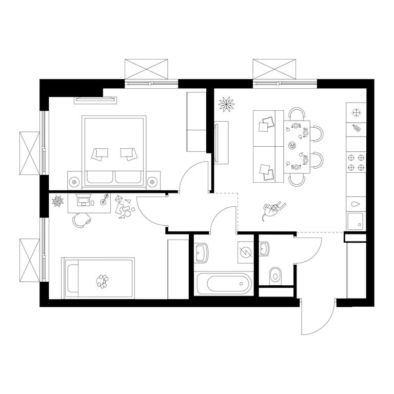 2-BD Apartment Sale, 49.6 sq. m. at Salarevo Park, Salaryevskaya Street, 8к1, Moskovskiy Settlement, Moscow, Russia #1 2-BD Apartment Sale, 49.6 sq. m. at Salarevo Park, Salaryevskaya Street, 8к1, Moskovskiy Settlement, Moscow, Russia #1