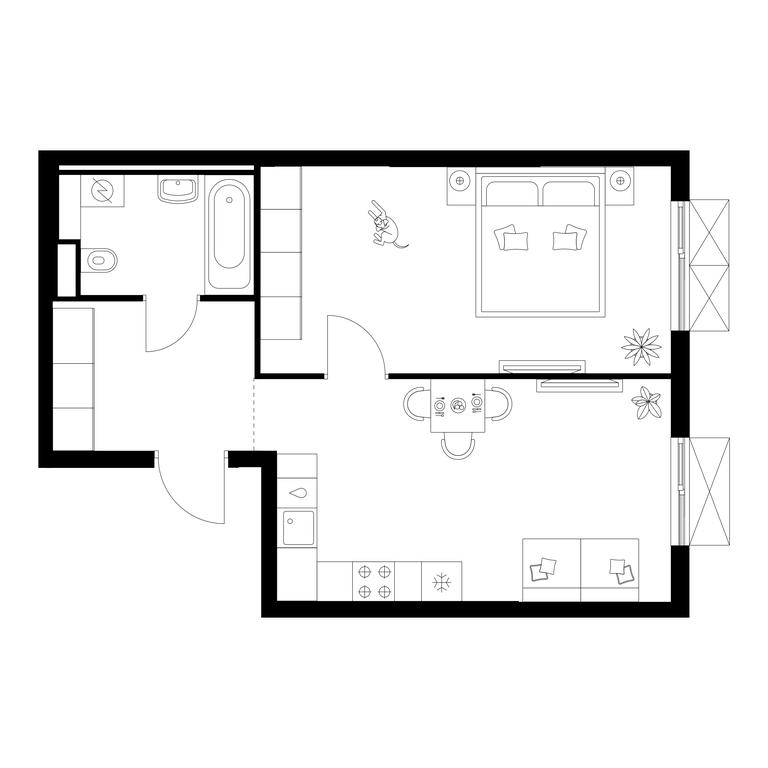 1-BD Apartment Sale, 44 sq. m. at Salarevo Park, Salaryevskaya Street, 8к1, Moskovskiy Settlement, Moscow, Russia #1 1-BD Apartment Sale, 44 sq. m. at Salarevo Park, Salaryevskaya Street, 8к1, Moskovskiy Settlement, Moscow, Russia #1