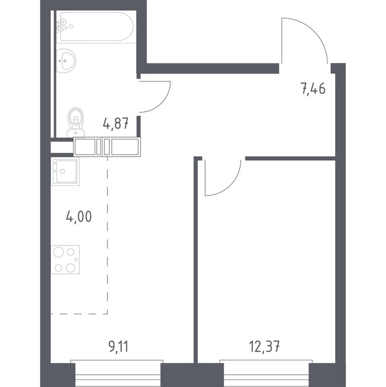 Apartment Sale, 37.81平方米 at Eko Bunino, prospekt Kuprina, 34к1, Sosenskoye Settlement, Moscow, Russia #1