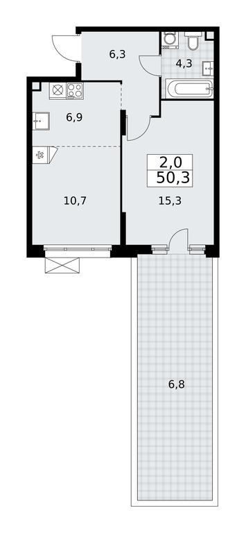 1-BD Apartment Sale, 50.3 sq. m. at Prokshino, Prokshino Residential Complex, Sosenskoye Settlement, Moscow, Russia #1 1-BD Apartment Sale, 50.3 sq. m. at Prokshino, Prokshino Residential Complex, Sosenskoye Settlement, Moscow, Russia #1