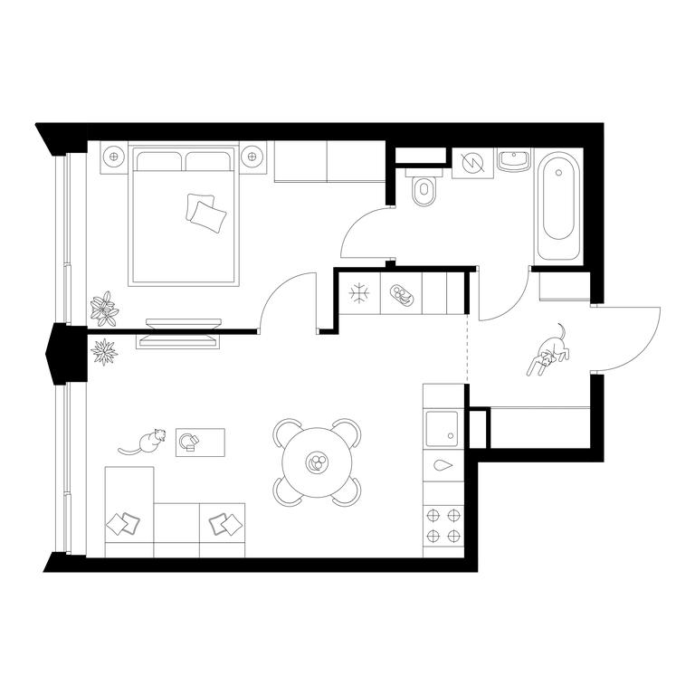 1-BD Apartment Sale, 39.1 sq. m. at Matveevskiy Park, Ochakovskoye Highway, вл3с11, Moscow, Russia #1 1-BD Apartment Sale, 39.1 sq. m. at Matveevskiy Park, Ochakovskoye Highway, вл3с11, Moscow, Russia #1
