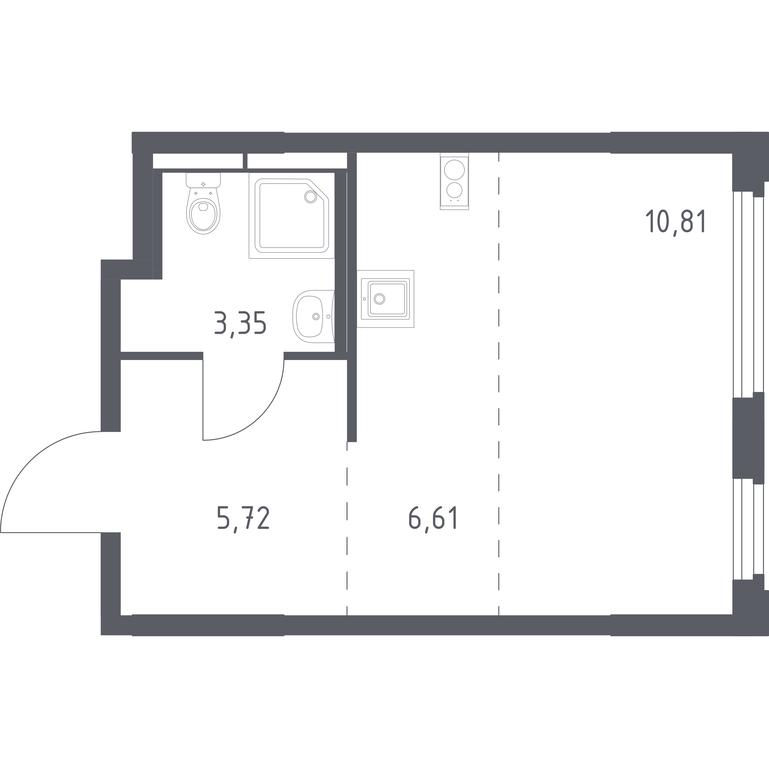 Apartment Sale, 26.49 sq. m. at Kosmicheskiy kvartal, M.K. Tikhonravova Street, Yubileyniy Microdistrict, Korolyov, Moscow Region, Russia #1 Apartment Sale, 26.49 sq. m. at Kosmicheskiy kvartal, M.K. Tikhonravova Street, Yubileyniy Microdistrict, Korolyov, Moscow Region, Russia #1