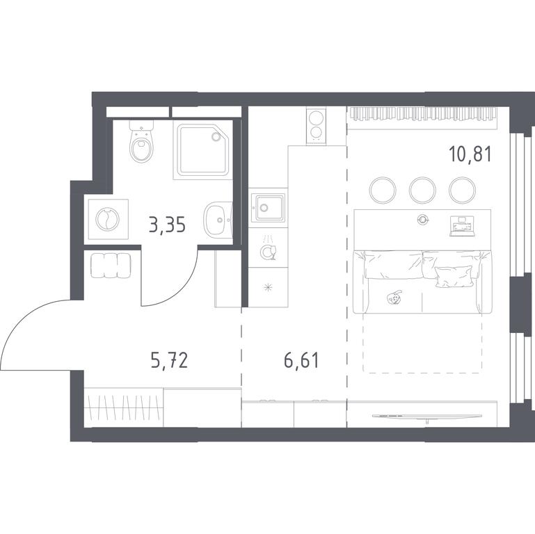 Apartment Sale, 26.49 sq. m. at Kosmicheskiy kvartal, M.K. Tikhonravova Street, Yubileyniy Microdistrict, Korolyov, Moscow Region, Russia #2 Apartment Sale, 26.49 sq. m. at Kosmicheskiy kvartal, M.K. Tikhonravova Street, Yubileyniy Microdistrict, Korolyov, Moscow Region, Russia #2