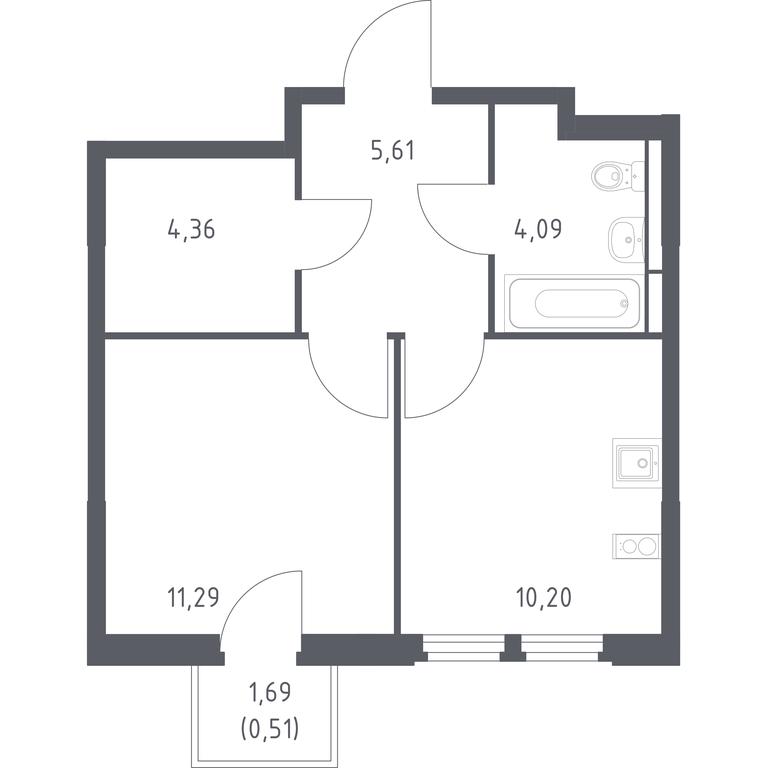 Apartment Sale, 36.06 sq. m. at Kosmicheskiy kvartal, M.K. Tikhonravova Street, Yubileyniy Microdistrict, Korolyov, Moscow Region, Russia #1 Apartment Sale, 36.06 sq. m. at Kosmicheskiy kvartal, M.K. Tikhonravova Street, Yubileyniy Microdistrict, Korolyov, Moscow Region, Russia #1