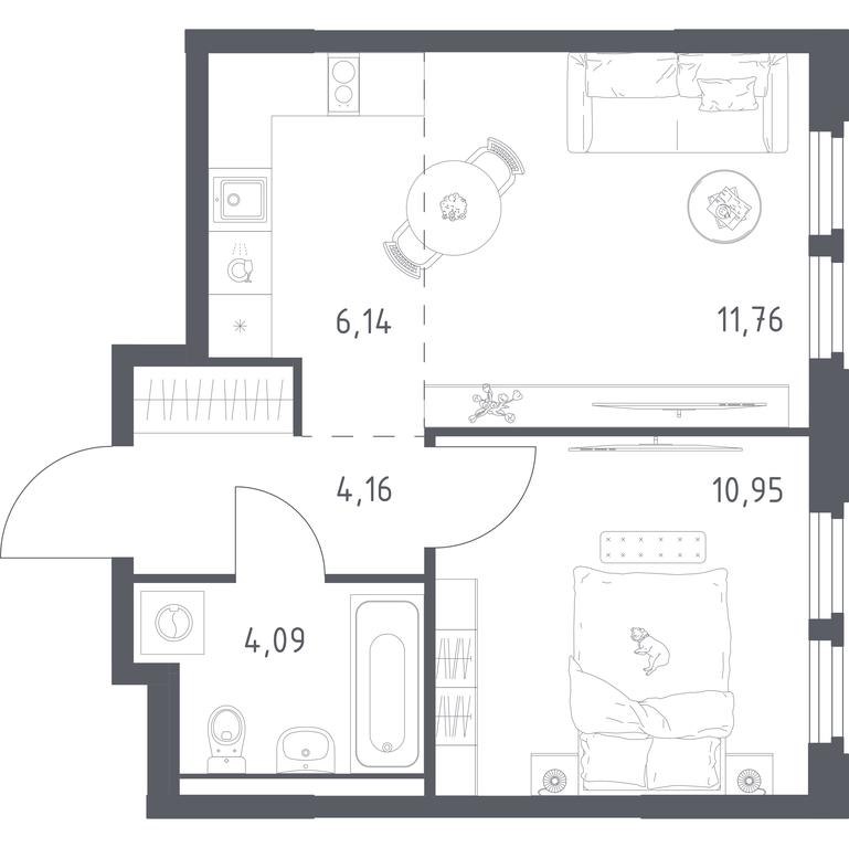 Apartment Sale, 37.1 sq. m. at Kosmicheskiy kvartal, M.K. Tikhonravova Street, Yubileyniy Microdistrict, Korolyov, Moscow Region, Russia #2 Apartment Sale, 37.1 sq. m. at Kosmicheskiy kvartal, M.K. Tikhonravova Street, Yubileyniy Microdistrict, Korolyov, Moscow Region, Russia #2