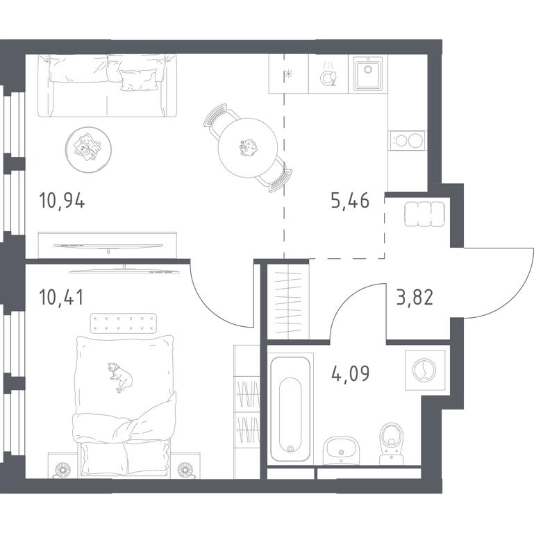 Apartment Sale, 34.72 sq. m. at Kosmicheskiy kvartal, M.K. Tikhonravova Street, Yubileyniy Microdistrict, Korolyov, Moscow Region, Russia #2 Apartment Sale, 34.72 sq. m. at Kosmicheskiy kvartal, M.K. Tikhonravova Street, Yubileyniy Microdistrict, Korolyov, Moscow Region, Russia #2