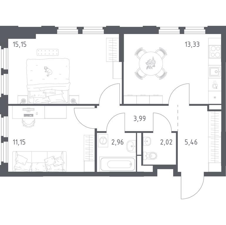 1-BD Apartment Sale, 54.06 sq. m. at Kosmicheskiy kvartal, M.K. Tikhonravova Street, Yubileyniy Microdistrict, Korolyov, Moscow Region, Russia #2 1-BD Apartment Sale, 54.06 sq. m. at Kosmicheskiy kvartal, M.K. Tikhonravova Street, Yubileyniy Microdistrict, Korolyov, Moscow Region, Russia #2