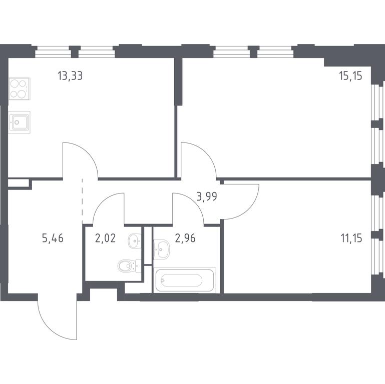 1-BD Apartment Sale, 54.06 sq. m. at Kosmicheskiy kvartal, M.K. Tikhonravova Street, Yubileyniy Microdistrict, Korolyov, Moscow Region, Russia #1 1-BD Apartment Sale, 54.06 sq. m. at Kosmicheskiy kvartal, M.K. Tikhonravova Street, Yubileyniy Microdistrict, Korolyov, Moscow Region, Russia #1