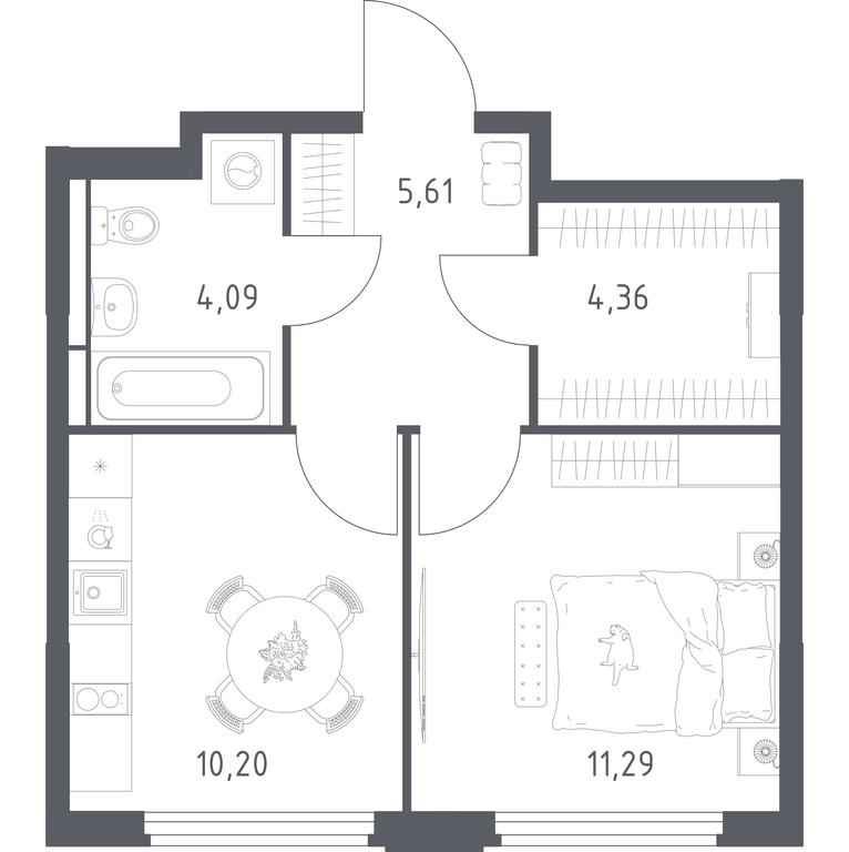 Apartment Sale, 35.55 sq. m. at Kosmicheskiy kvartal, M.K. Tikhonravova Street, Yubileyniy Microdistrict, Korolyov, Moscow Region, Russia #2 Apartment Sale, 35.55 sq. m. at Kosmicheskiy kvartal, M.K. Tikhonravova Street, Yubileyniy Microdistrict, Korolyov, Moscow Region, Russia #2