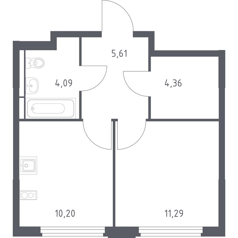 Apartment Sale, 35.55 sq. m. at Kosmicheskiy kvartal, M.K. Tikhonravova Street, Yubileyniy Microdistrict, Korolyov, Moscow Region, Russia #1 Apartment Sale, 35.55 sq. m. at Kosmicheskiy kvartal, M.K. Tikhonravova Street, Yubileyniy Microdistrict, Korolyov, Moscow Region, Russia #1