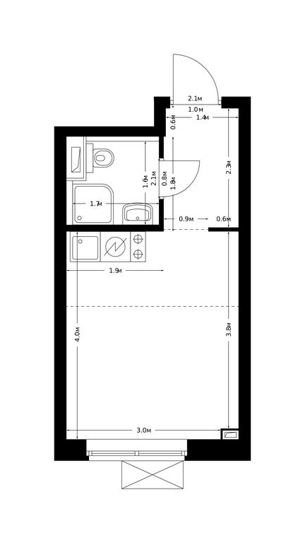 Apartment Sale, 19.7 sq. m. at Poliarnaya 25, Polyarnaya Street, 27к1, Moscow, Russia #1 Apartment Sale, 19.7 sq. m. at Poliarnaya 25, Polyarnaya Street, 27к1, Moscow, Russia #1