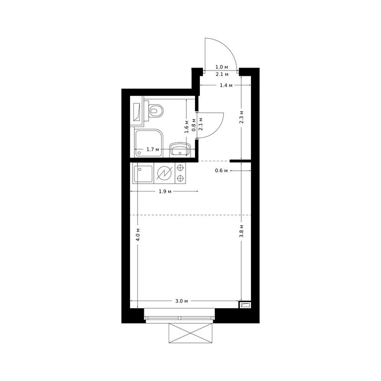 Apartment Sale, 19.7 sq. m. at Poliarnaya 25, Polyarnaya Street, 27к1, Moscow, Russia #2 Apartment Sale, 19.7 sq. m. at Poliarnaya 25, Polyarnaya Street, 27к1, Moscow, Russia #2