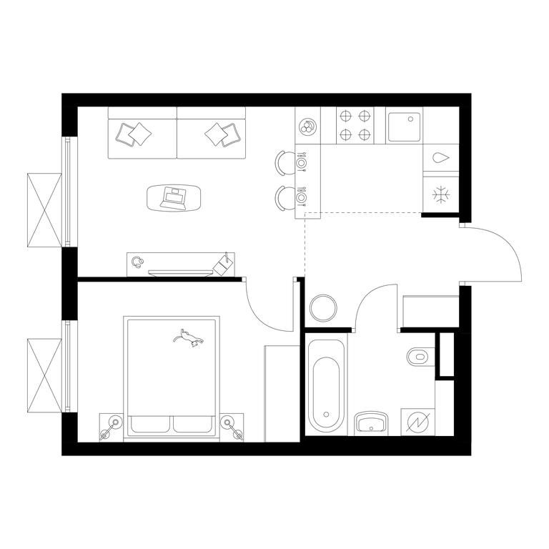 1-BD Apartment Sale, 32.4 sq. m. at Salarevo Park, Salaryevskaya Street, 8к1, Moskovskiy Settlement, Moscow, Russia #1 1-BD Apartment Sale, 32.4 sq. m. at Salarevo Park, Salaryevskaya Street, 8к1, Moskovskiy Settlement, Moscow, Russia #1