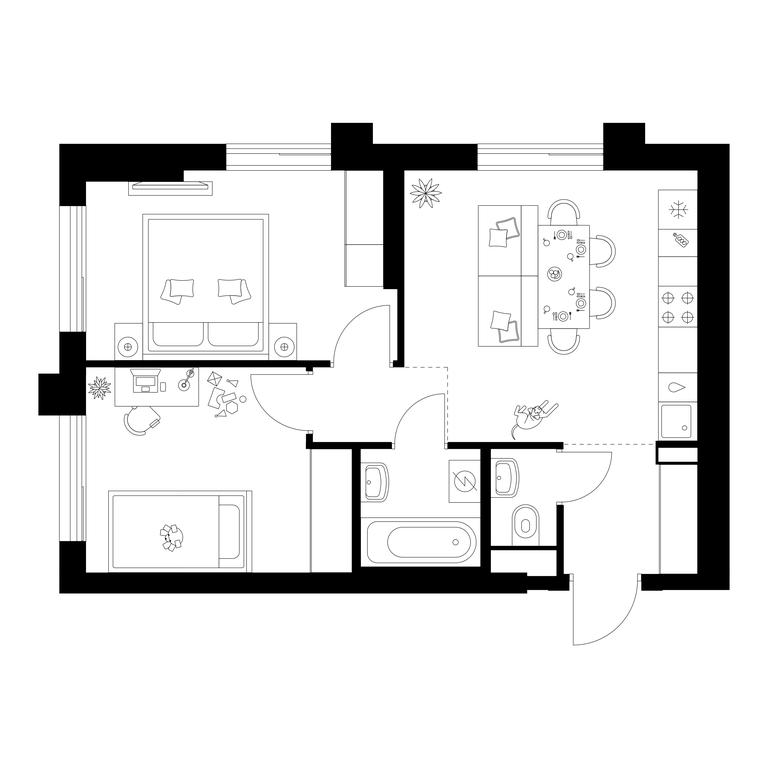 2-BD Apartment Sale, 47.2 sq. m. at Salarevo Park, Salaryevskaya Street, 8к1, Moskovskiy Settlement, Moscow, Russia #1 2-BD Apartment Sale, 47.2 sq. m. at Salarevo Park, Salaryevskaya Street, 8к1, Moskovskiy Settlement, Moscow, Russia #1