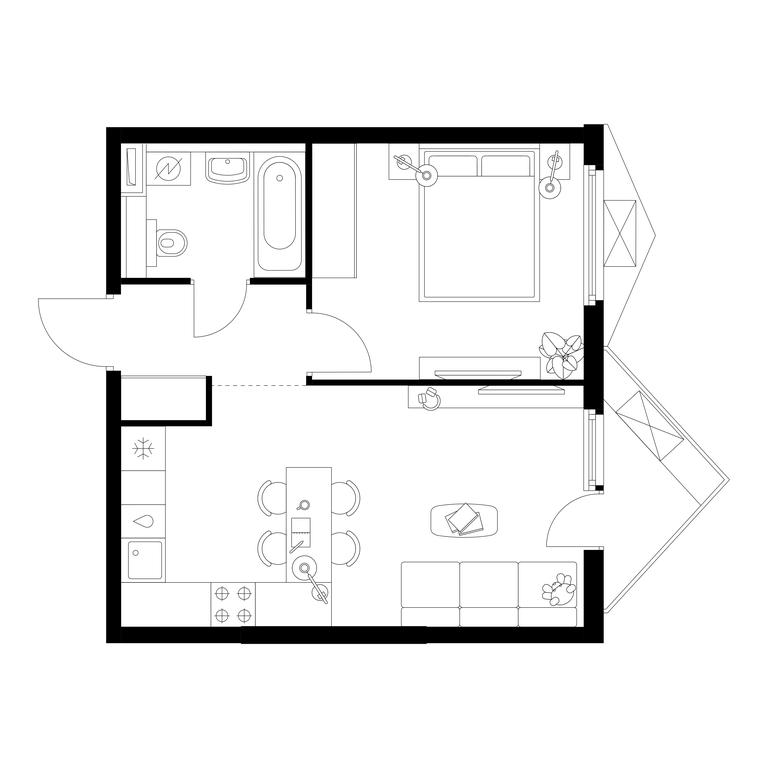 1-BD Apartment Sale, 39.24 sq. m. at Businovskiy Park, Izhorskaya Street, 6с5, Moscow, Russia #1 1-BD Apartment Sale, 39.24 sq. m. at Businovskiy Park, Izhorskaya Street, 6с5, Moscow, Russia #1