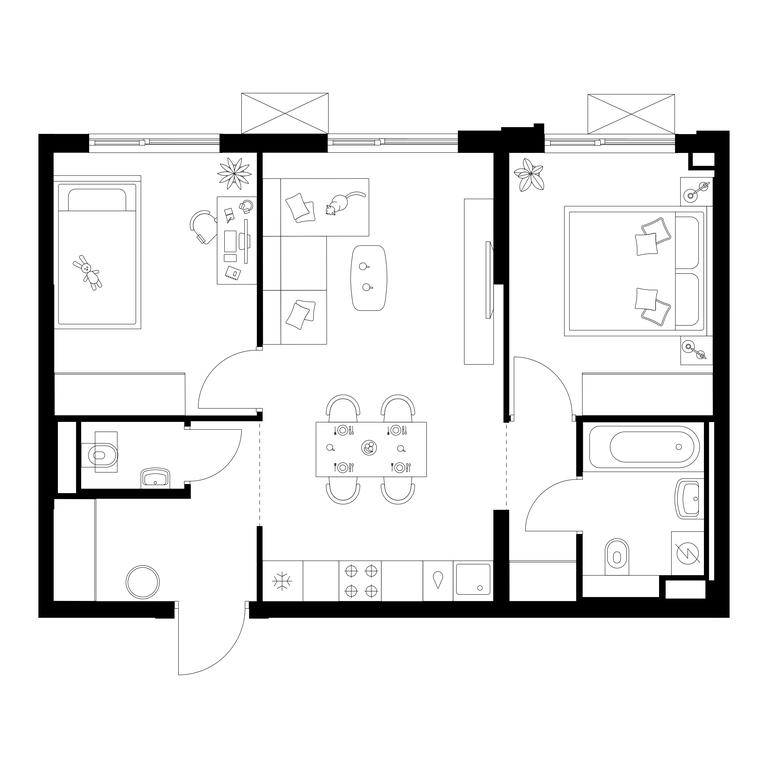 2-BD Apartment Sale, 52.5 sq. m. at Salarevo Park, Salaryevskaya Street, 8к1, Moskovskiy Settlement, Moscow, Russia #1 2-BD Apartment Sale, 52.5 sq. m. at Salarevo Park, Salaryevskaya Street, 8к1, Moskovskiy Settlement, Moscow, Russia #1