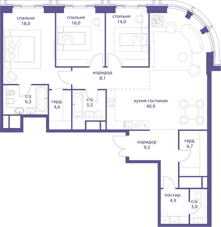 3-BD Apartment Sale, 136 sq. m. at Tatarskaya 35, Bolshaya Tatarskaya Street, Moscow, Russia #1 3-BD Apartment Sale, 136 sq. m. at Tatarskaya 35, Bolshaya Tatarskaya Street, Moscow, Russia #1