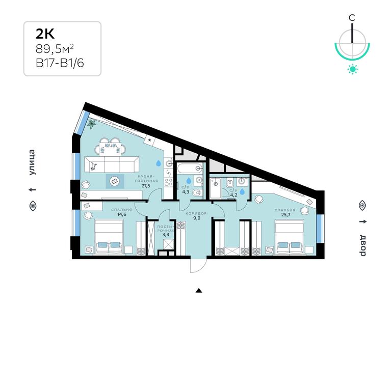 2-BD Apartment Sale, 89.5平方米 at SberCity, zhiloy kompleks Sbersiti, Rublyovo-Arkhangelskoye Microdistrict, Moscow, Russia #1 2-BD Apartment Sale, 89.5平方米 at SberCity, zhiloy kompleks Sbersiti, Rublyovo-Arkhangelskoye Microdistrict, Moscow, Russia #1