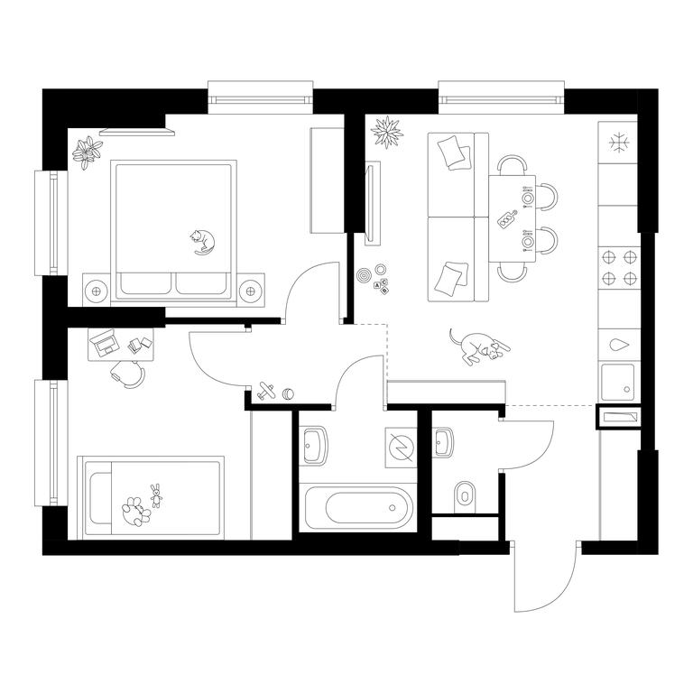 2-BD Apartment Sale, 46.4 sq. m. at Salarevo Park, Salaryevskaya Street, 8к1, Moskovskiy Settlement, Moscow, Russia #1 2-BD Apartment Sale, 46.4 sq. m. at Salarevo Park, Salaryevskaya Street, 8к1, Moskovskiy Settlement, Moscow, Russia #1