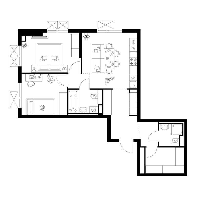 2-BD Apartment Sale, 59.7 sq. m. at Salarevo Park, Salaryevskaya Street, 8к1, Moskovskiy Settlement, Moscow, Russia #1 2-BD Apartment Sale, 59.7 sq. m. at Salarevo Park, Salaryevskaya Street, 8к1, Moskovskiy Settlement, Moscow, Russia #1