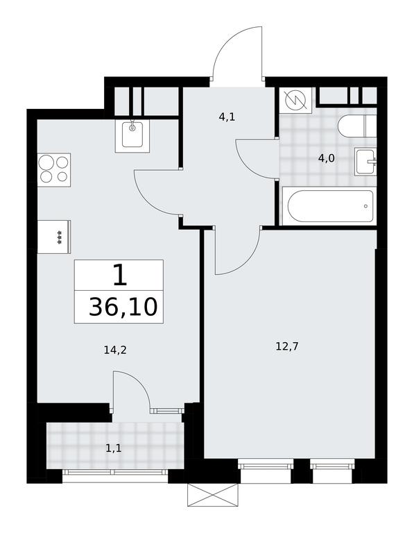 Apartment Sale, 36.2平方米 at Dzen-Kvartaly, ulitsa Aleksandry Monakhovoy, 2/3, Sosenskoye Settlement, Moscow, Russia #2 Apartment Sale, 36.2平方米 at Dzen-Kvartaly, ulitsa Aleksandry Monakhovoy, 2/3, Sosenskoye Settlement, Moscow, Russia #2