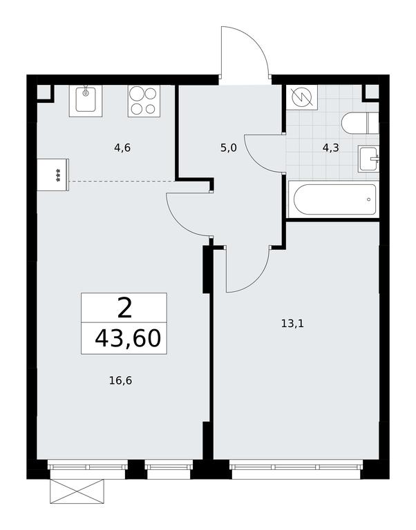 1-BD Apartment Sale, 43.4平方米 at Dzen-Kvartaly, ulitsa Aleksandry Monakhovoy, 2/3, Sosenskoye Settlement, Moscow, Russia #1 1-BD Apartment Sale, 43.4平方米 at Dzen-Kvartaly, ulitsa Aleksandry Monakhovoy, 2/3, Sosenskoye Settlement, Moscow, Russia #1