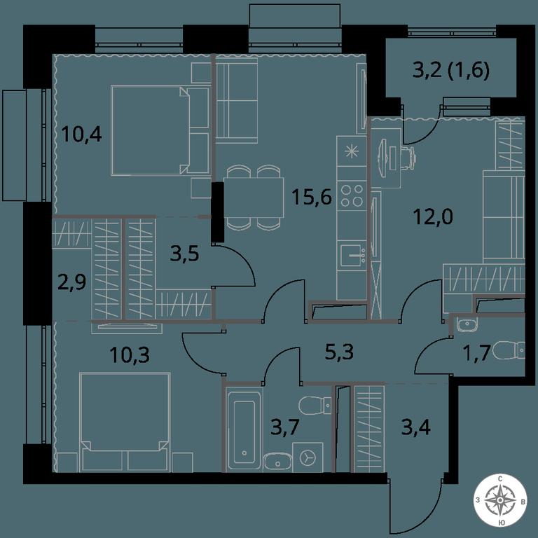 3-BD Apartment Sale, 70.4平方米 at 1-y Salarevskiy, Kiyevskoye Highway, Moskovskiy Settlement, Moscow, Russia #1 3-BD Apartment Sale, 70.4平方米 at 1-y Salarevskiy, Kiyevskoye Highway, Moskovskiy Settlement, Moscow, Russia #1