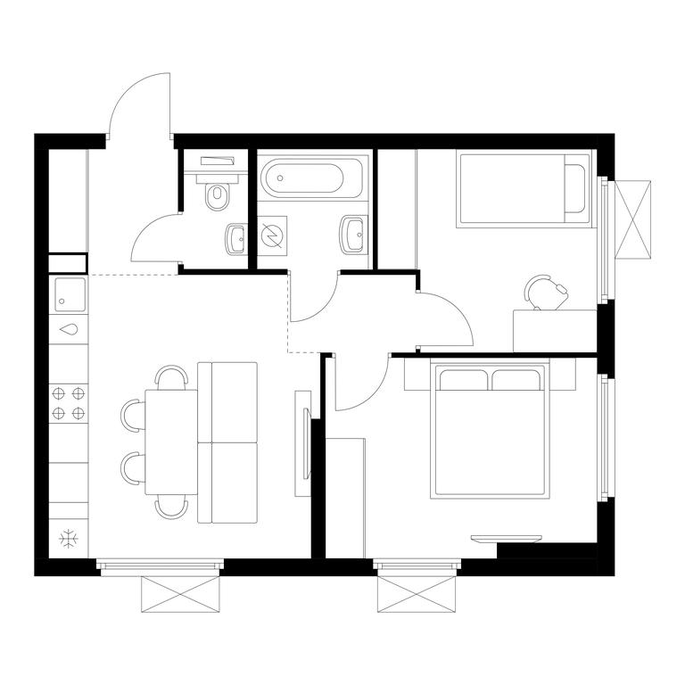2-BD Apartment Sale, 48.7 sq. m. at Yaroslavskiy, 16th Microdistrict, Mytischi, Moscow Region, Russia #1 2-BD Apartment Sale, 48.7 sq. m. at Yaroslavskiy, 16th Microdistrict, Mytischi, Moscow Region, Russia #1