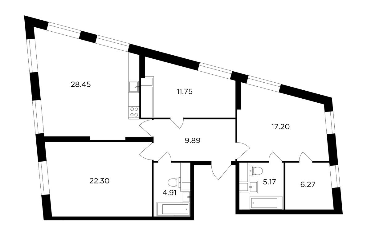 3-BD Apartment Sale, 106 sq. m. at KutuzovGRAD II, Petra Alekseyeva Street, 12с1, Moscow, Russia #1 3-BD Apartment Sale, 106 sq. m. at KutuzovGRAD II, Petra Alekseyeva Street, 12с1, Moscow, Russia #1