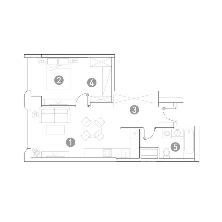1-BD Apartment Sale, 51.2 sq. m. at Very, Botanicheskaya Street, 29, Moscow, Russia #1