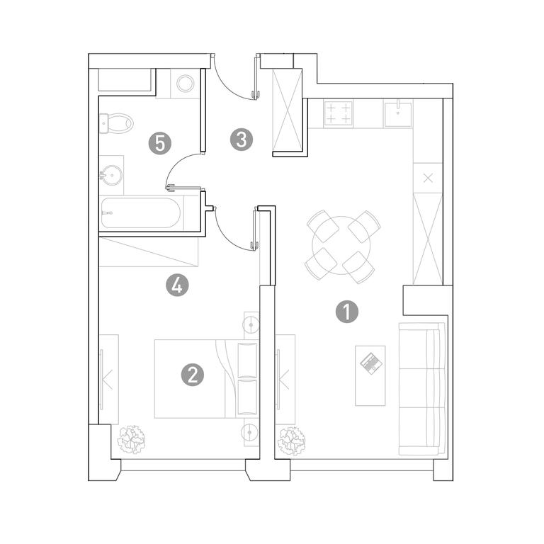 1-BD Apartment Sale, 49.5平方米 at Very, Botanicheskaya Street, 29, Moscow, Russia #1 1-BD Apartment Sale, 49.5平方米 at Very, Botanicheskaya Street, 29, Moscow, Russia #1