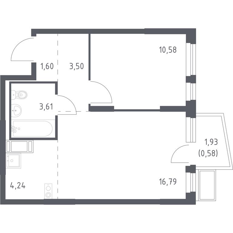 1-BD Apartment Sale, 40.9 sq. m. at Gorki Park, Shkolnaya ulitsa, 2, derevnya Korobovo, Leninskiy City District, Moscow Region, Russia #1