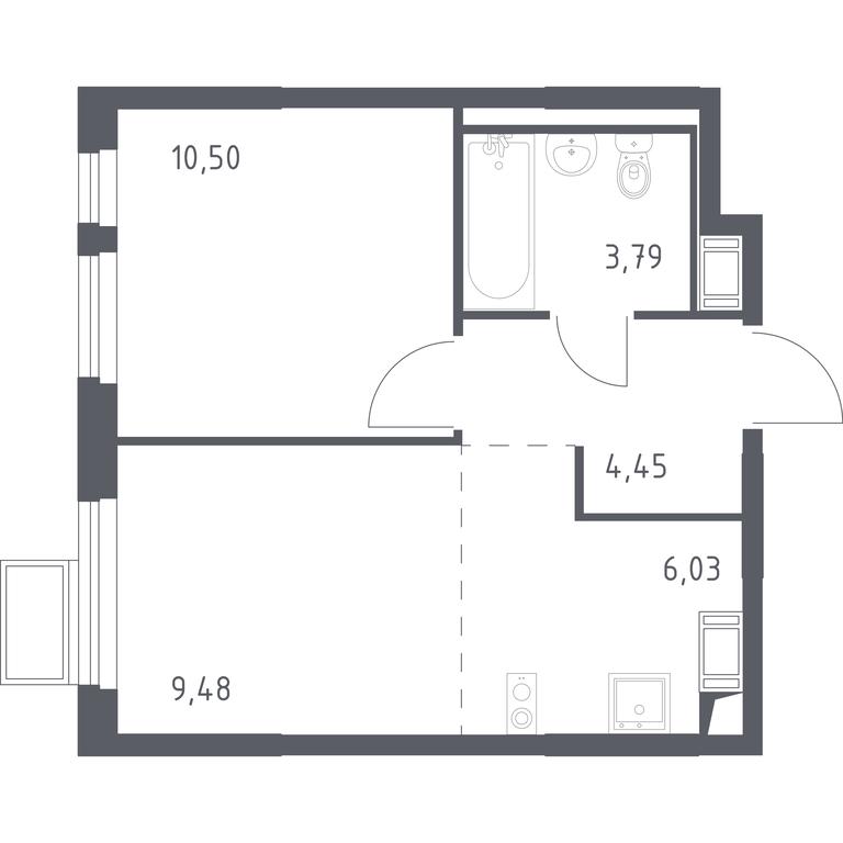 Продажа 1-комн. квартиры, 34,25 м² в ЖК «Горки Парк», Школьная улица, 2, деревня Коробово, Ленинский городской округ, Московская область, Россия #1