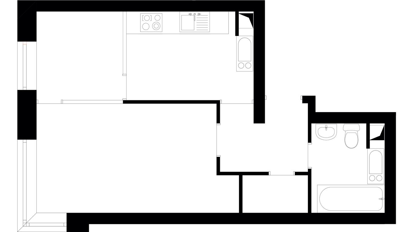 2-BD Apartment Sale, 37.7平方米 at ART, Avangardnaya Street, 6, Krasnogorsk, Moscow Region, Russia #1