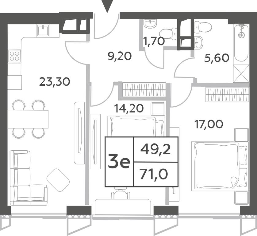 3-BD Apartment Sale, 72.6 sq. m. at Will Towers, Minskaya Street, 1/1соор1, Moscow, Russia #1 3-BD Apartment Sale, 72.6 sq. m. at Will Towers, Minskaya Street, 1/1соор1, Moscow, Russia #1