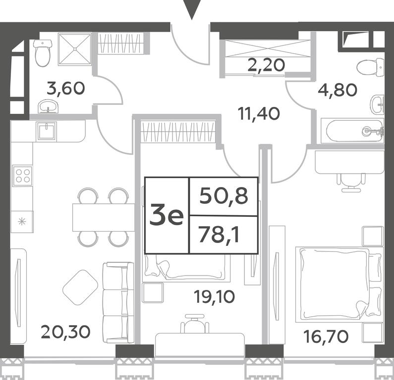 3-BD Apartment Sale, 79.7 sq. m. at Will Towers, Minskaya Street, 1/1соор1, Moscow, Russia #1 3-BD Apartment Sale, 79.7 sq. m. at Will Towers, Minskaya Street, 1/1соор1, Moscow, Russia #1