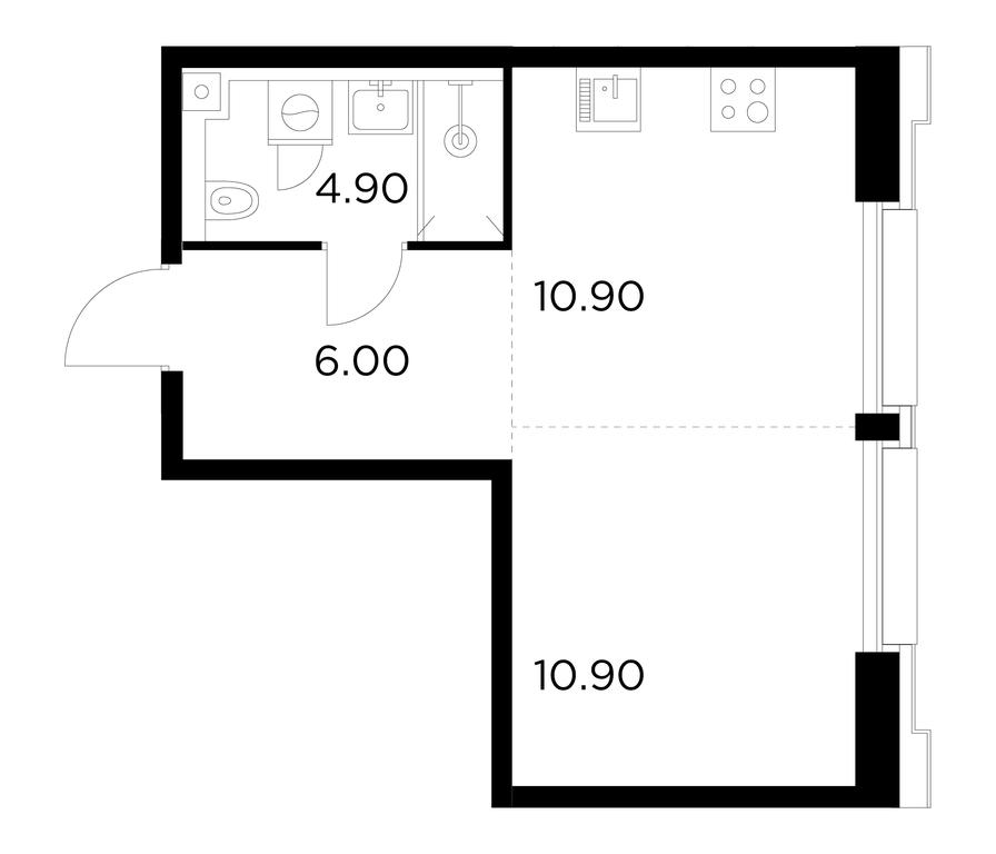 1-BD Apartment Sale, 32.7 sq. m. at Injoy, Admirala Makarova Street, 2с1, Moscow, Russia #1 1-BD Apartment Sale, 32.7 sq. m. at Injoy, Admirala Makarova Street, 2с1, Moscow, Russia #1