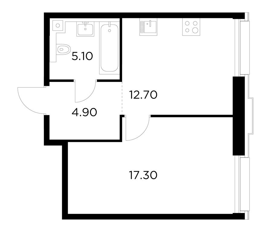 1-BD Apartment Sale, 40 sq. m. at Injoy, Admirala Makarova Street, 2с1, Moscow, Russia #1 1-BD Apartment Sale, 40 sq. m. at Injoy, Admirala Makarova Street, 2с1, Moscow, Russia #1