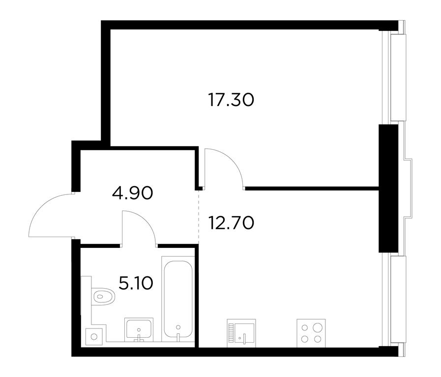 1-BD Apartment Sale, 40 sq. m. at Injoy, Admirala Makarova Street, 2с1, Moscow, Russia #1 1-BD Apartment Sale, 40 sq. m. at Injoy, Admirala Makarova Street, 2с1, Moscow, Russia #1