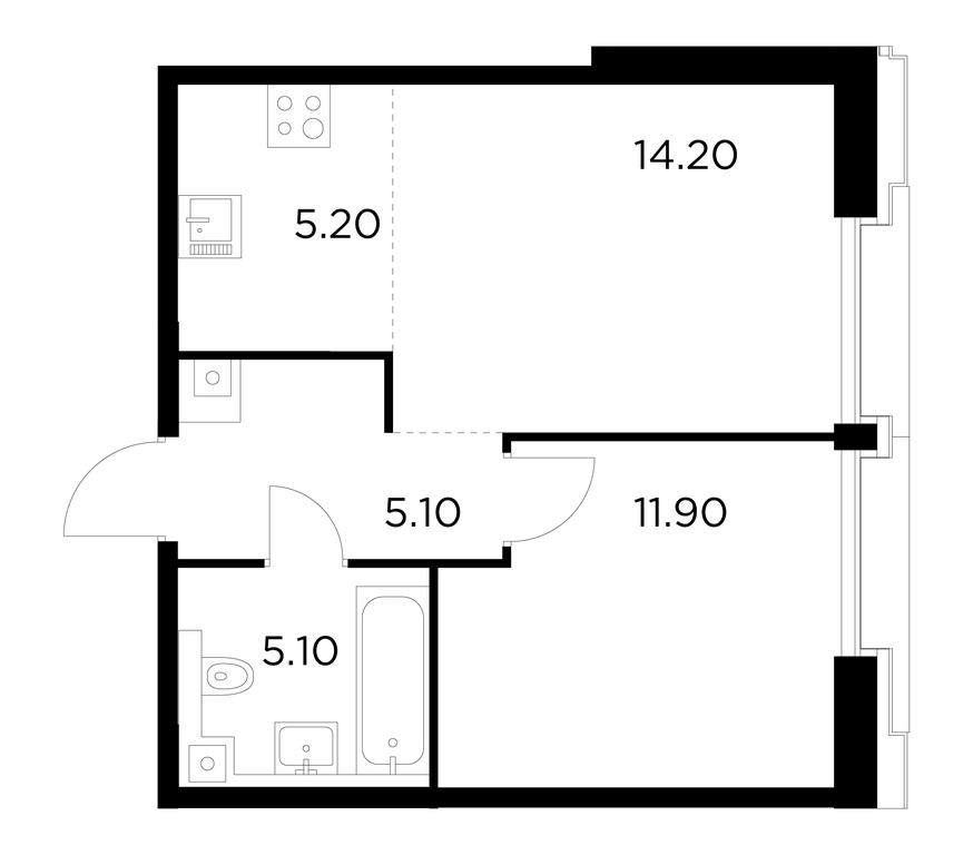 1-BD Apartment Sale, 41.5 sq. m. at Injoy, Admirala Makarova Street, 2с1, Moscow, Russia #1 1-BD Apartment Sale, 41.5 sq. m. at Injoy, Admirala Makarova Street, 2с1, Moscow, Russia #1