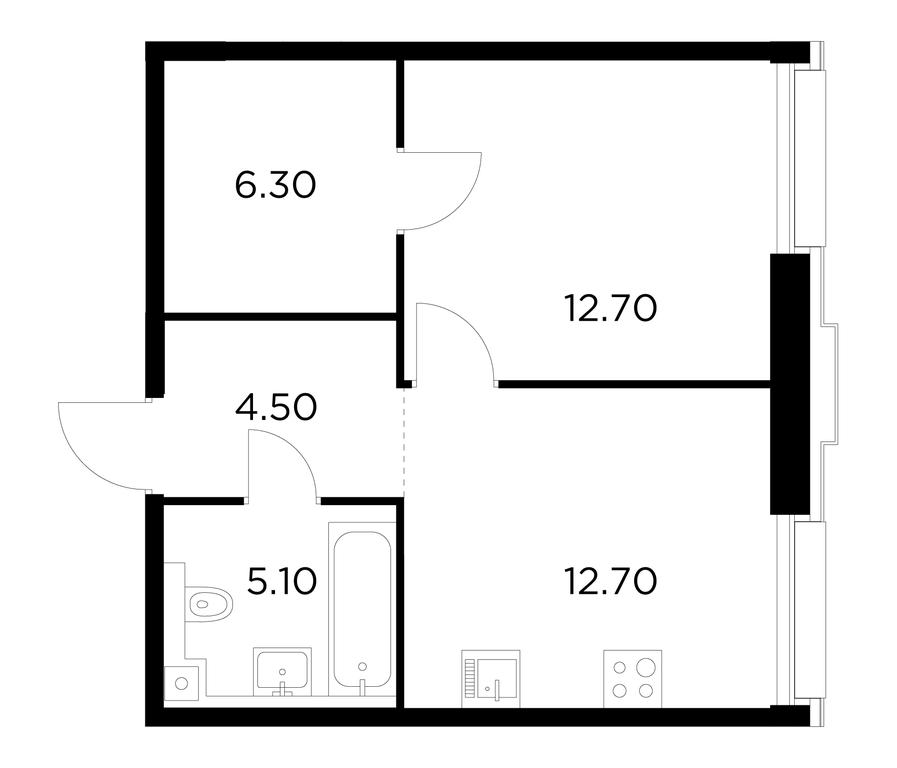 1-BD Apartment Sale, 41.3 sq. m. at Injoy, Admirala Makarova Street, 2с1, Moscow, Russia #1 1-BD Apartment Sale, 41.3 sq. m. at Injoy, Admirala Makarova Street, 2с1, Moscow, Russia #1