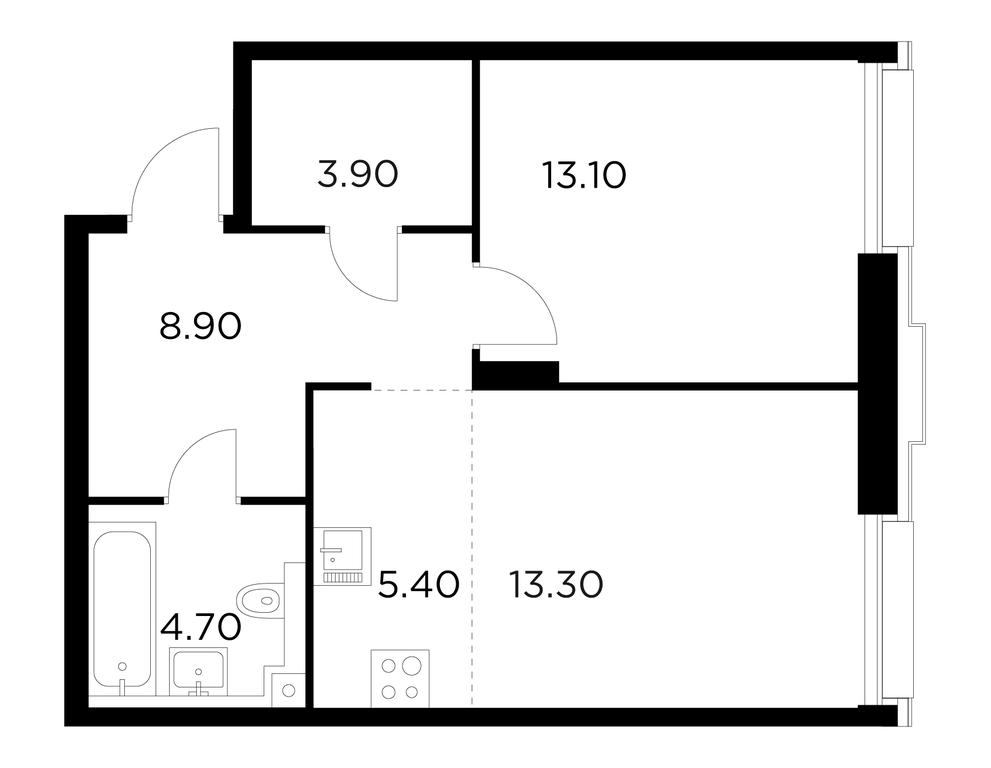 1-BD Apartment Sale, 49.3 sq. m. at Injoy, Admirala Makarova Street, 2с1, Moscow, Russia #1 1-BD Apartment Sale, 49.3 sq. m. at Injoy, Admirala Makarova Street, 2с1, Moscow, Russia #1