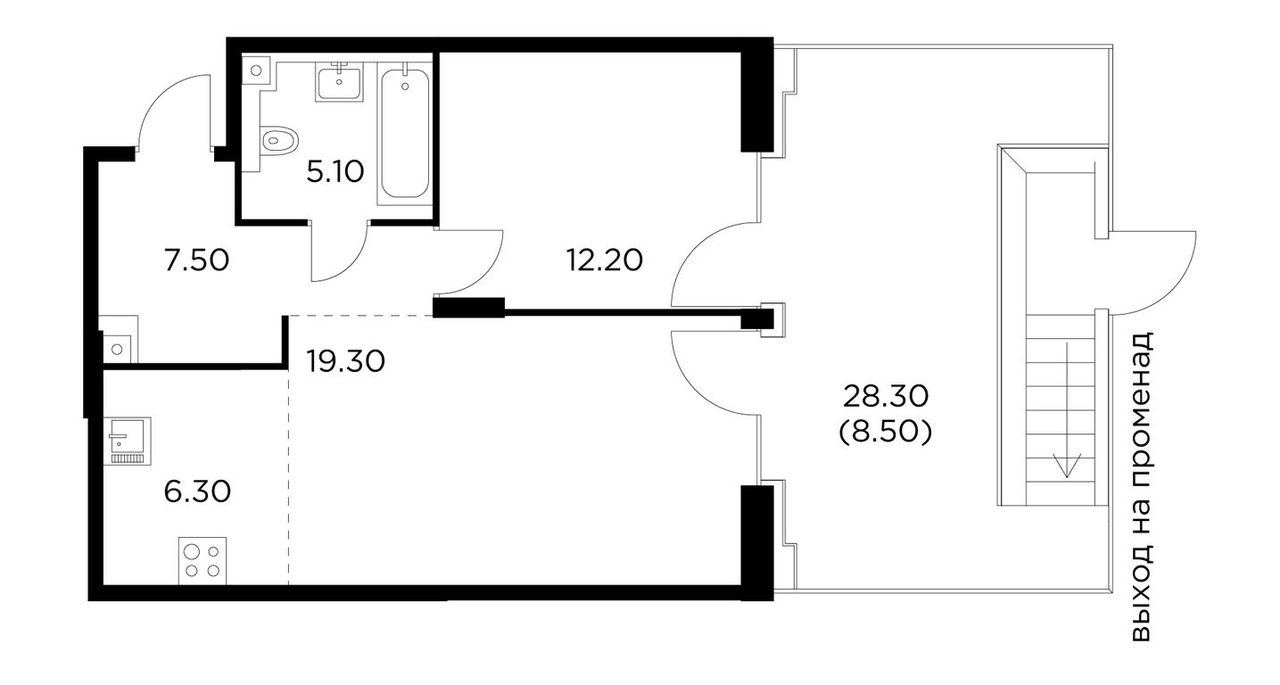 1-BD Apartment Sale, 58.9 sq. m. at Injoy, Admirala Makarova Street, 2с1, Moscow, Russia #1 1-BD Apartment Sale, 58.9 sq. m. at Injoy, Admirala Makarova Street, 2с1, Moscow, Russia #1