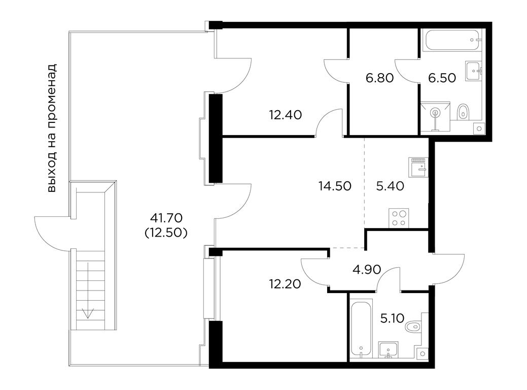 2-BD Apartment Sale, 80.3 sq. m. at Injoy, Admirala Makarova Street, 2с1, Moscow, Russia #1 2-BD Apartment Sale, 80.3 sq. m. at Injoy, Admirala Makarova Street, 2с1, Moscow, Russia #1