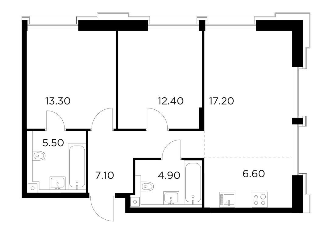 Продажа 2-комн. квартиры, 67 м² в ЖК «Инджой (Injoy)», улица Адмирала Макарова, 2с1, Москва, Россия #1 Продажа 2-комн. квартиры, 67 м² в ЖК «Инджой (Injoy)», улица Адмирала Макарова, 2с1, Москва, Россия #1