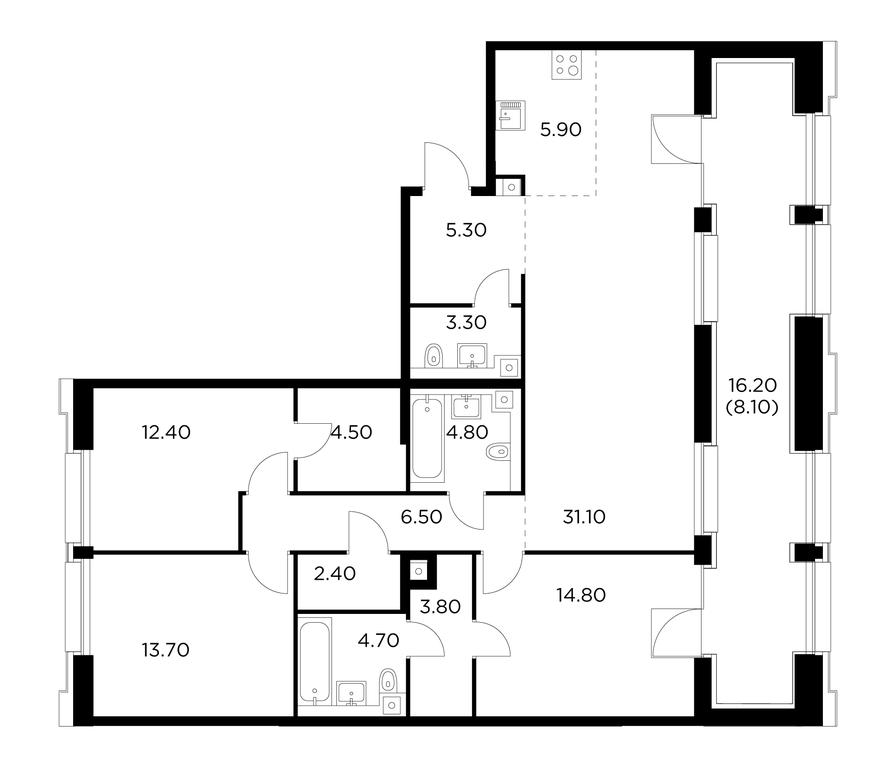 3-BD Apartment Sale, 123.9平方米 at Injoy, Admirala Makarova Street, 2с1, Moscow, Russia #1 3-BD Apartment Sale, 123.9平方米 at Injoy, Admirala Makarova Street, 2с1, Moscow, Russia #1