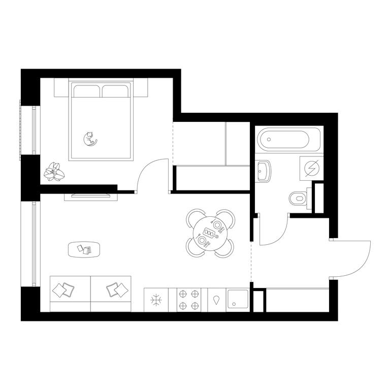 1-BD Apartment Sale, 34.7 sq. m. at Moskvoreche, Kotlyakovskaya Street, Moscow, Russia #1 1-BD Apartment Sale, 34.7 sq. m. at Moskvoreche, Kotlyakovskaya Street, Moscow, Russia #1