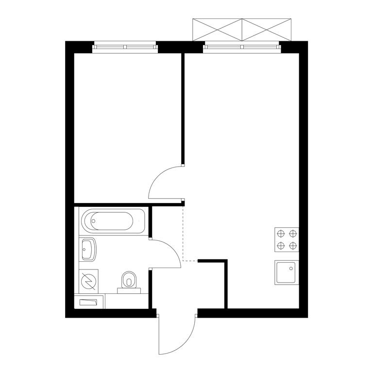1-BD Apartment Sale, 32.6 sq. m. at Rustaveli 14, Rustaveli Street, 14с20, Moscow, Russia #1