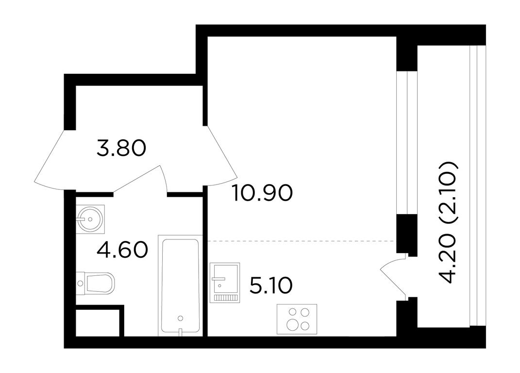 Apartment Sale, 26.5平方米 at Filatov Lug, zhiloy kompleks Filatov Lug, Moskovskiy Settlement, Moscow, Russia #1 Apartment Sale, 26.5平方米 at Filatov Lug, zhiloy kompleks Filatov Lug, Moskovskiy Settlement, Moscow, Russia #1