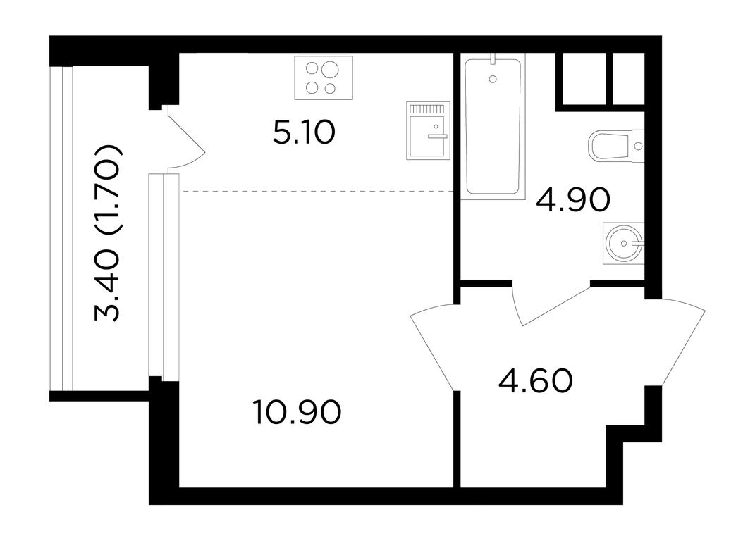 Apartment Sale, 27.2平方米 at Filatov Lug, zhiloy kompleks Filatov Lug, Moskovskiy Settlement, Moscow, Russia #1 Apartment Sale, 27.2平方米 at Filatov Lug, zhiloy kompleks Filatov Lug, Moskovskiy Settlement, Moscow, Russia #1